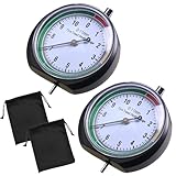 Reifen Profilmesser, 2 Stück Profiltiefenmesser mit Stofftasche, Farbcodierter Reifen Profiltiefe Messen, Messbereich 0-11 mm Farbcodierter Universal Reifenprofilmesser, für Motorrad, Auto