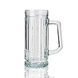 Stölzle Oberglas Bierkrug Gambrinus mit Übermaß / 6er Set Bierkrüge 0,5 Liter/Stabiler Bier Krug/Biergläser 0,5 Liter aus Soda Lime Glas/Bierseidel 0,5l Spülmaschinengeeignet