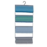 Vierlagiger Hängesocken-Organizer mit Clips – Schrank Platzsparer für BHs, Unterwäsche, Hüte – Waschküchen-Essentials (Grau)