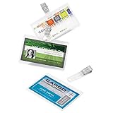 Office Depot Marken-Laminierfolien, Ausweis-Abzeichen mit Clip, 5 Mil, 6,3 x 9,5 cm, 25 Stück