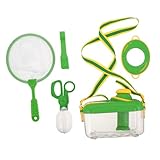 Levemolo Outdoor Entdeckerspielzeug für Insektenbox mit Transparentem Beobachtungsfenster Lupe und Pinzette Naturerkundungskit für Mädchen und Jungen Fördert Lernen und Unabhängigkeit