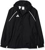 adidas Unisex Kinder Core18 Rn Jkt Y Regenjacke, Schwarz/Weiß, 152 EU