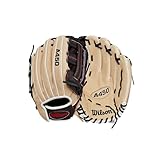 Wilson 2024 A450™ Youth Outfield Baseballhandschuh für Jugendliche, rechte Hand, Blond/Schwarz/Rot, 30,5 cm