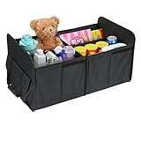Auto-Kofferraum-Organizer, SUV-Kofferraum-Organizer, faltbar, mehrere Fächer, Kofferraum-Aufbewahrungsbox für jedes Auto, SUV, LKW, Picknick-Autoaufbewahrung