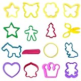 SZSMW 16 StüCke Knetwerkzeug - Knetä Knete - Knetmasse ZubehöR - Wird FüR SträNde, Sandgruben, Parks, InnenhöFe Oder GäRten, Kinderspielzeuge Verwendet, Es Ist EIN Gutes Geschenk FüR Kinder