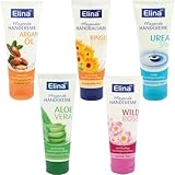 ELINAmed Handcreme Set, 5 Sorten - Argan Öl, Ringelblume, Urea 3%, Aloe Vera, Wild Rose, 5x75 ml