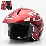 ZJRA Kid Fahrradhelm,Cartoon Vollvisierhelm Für Kinder,Snowboard Helm ATV Jungen Und Mädchen,DOT/ECE-Qualitätszertifizierung,Geeignet Für Alle Jahreszeiten,G