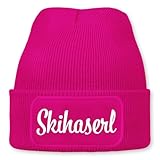 Prozente Momente Skihaserl - Beanie | Strickmütze | Wollmütze | Beanie mit Druck | lustige Sprüche | Apres-Ski | Winter | Pink
