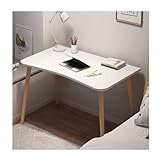 Ergonomischer Home-Office-Schreibtisch - Schreibtisch aus Holz mit Massivholzbeinen, geräumiger Schreibtisch für Arbeit oder Studium, moderner Computertisch