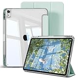 GKABXY Hülle für iPad Air 11 Zoll M3/M2 (2025/2024), iPad Air 5th/4th Generation (2022/2020), Hybrid-Schutzhülle mit Stifthalter, Klare Transparente Rückschale, Anti-Vergilbungs Case, Grün