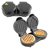 Doppelwaffeleisen Elektrische Waffeleisen Waffelbackgerät Mit Antihaftbeschichtetes Für Klassische Herzwaffeln Herzwaffeleisen Slim-Design Für Kindergeburtstage Ostern & Weihnachten