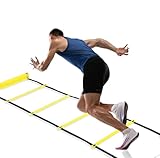 Agility Ladder - Erweiterte Plastic Agility Ladder for Fußballfußball Fitness Feet Speed ​​Training mit Aufbewahrungstasche (Farbe : 4m)