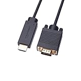 Amazon Basics HDMI-Kabel (Quelle) auf VGA-Kabel (Display) (nicht bidirektional), vergoldet, 6 feet, Schwarz