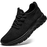 Damyuan Damen Sportschuhe Schuhe Sneaker Turnschuhe Laufschuhe Tennisschuhe lechit Fitnessschuhe Slip on Walkingschuhe schwarz 39