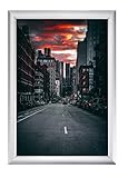 Albyco - Klapprahmen A4, Klickrahmen, Wechselrahmen, Easy-Click-System - Fotorahmen, Posterrahmen, Frame, Rahmen A4 Format - 21 x 29,7 cm - Dicke des Rahmens 19 mm - Farbe: Aluminium - Metall