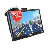 Xgody GPS Navi Navigationsgeräte für Auto LKW PKW 7 Zoll Navigation mit Sonnenblende Touchscreen Lebenslange Kostenloses Kartenaktualisierung EU Karten 2D 3D Kartenansicht POI Blitzerwarnung
