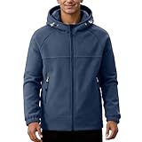 Generisch Herren Fleecejacke Leichte Steppjacke Fleece-Jacke mit durchgehendem Reißverschluss Bequemes Jacken Fleecejacken Mens Jacket Militär Outdoor Warme Winterjacken