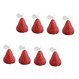 Ciieeo 8 Stk Duftkerze Erdbeere Aromatherapie Kreative Aromatische Kerzen Duftend Geburtstagskerze Teelichter Duftkerzen Vanille Mini-erdbeerkerzen Neuheit Kerze Kerzenwärmer Rot Paraffin