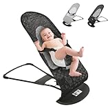 MUL-BOUTIQUE Babywippe, skalierbar, trägt ein Gewicht bis zu 18 kg, 3 Stufen der freien Neigungseinstellung, Halterung aus Legierung, hohe Widerstandsfähigkeit (schwarz)