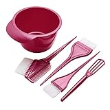 TOVINANNA 1 Satz Friseurwerkzeug Färberei Haarfärbemittel-Set Bausatz Bürste für Haarfärbemittel hervorheben haarfärbepinsel haarfärbe pinsel set Schale für Haarfarbe Haarfärbeset Bauch rot