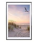 IDEAL TREND Bilderrahmen in Schwarz Fotorahmen aus Kunststoff Bilder Foto Posterrahmen Collage AC-6: Format: 40x60