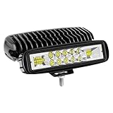 Willpower 2PCS Led Arbeitsscheinwerfer Bar 6 Zoll 15CM 24W Led Scheinwerfer 12V 24V Wasserdicht für Offroad Auto Traktor KFZ LKW 4x4 Motorrad Zusatzscheinwerfer Rückfahrscheinwerfer Lightbar