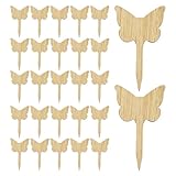 Kisangel 80 Stück Teiliges Holz Pflanzenetiketten mit Spitzem Design Wiederverwendbare Gartenbeschilderung für Kräuter Sämlinge und Blumen Wetterfeste Pflanzenstecker für Innen