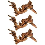 wkao Süßwasser-Aquarium Treibholz, Azaleenwurzelholz, Reptilien-Terrarium-Dekoration, 20,1–24,9 cm, verschiedene Formen, 3 Stück