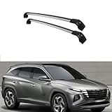 DPBXQ Dachgepäckträger Dachträger für Hyundai Tucson 2020 20212022 2023 2024 -Aluminium (2 Stücke) Integrierte Dachreling Tragkraft 75 Kg Vormontiert Inklusive Schloss,Q