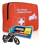 Thomatex® Erste Hilfe Set Motorrad 2025/2026 [DIN 13167] – Lange Haltbarkeit & kompakt – StVO-konform – Ideal für Kraftrad, Fahrrad & Moped – Rot