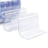 HaGa® PVC Lamellen Streifenvorhang Lamellenvorhang 30cm br. Menge 1m (Meterware) Transparent