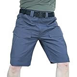 generisch Sommer Trainingshorts Herren Stretch Cargoshorts Kurze Hosen Mit 6 Tashcen Einfarbig Slim Fit Golfshorts Outdoor Trekking Wandershorts Bermuda Freizeitshorts MäNner Sportshorts Sommerhose