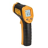 TFA Dostmann Digitales Infrarot-Thermometer Ray Light, 31.1143.13, berührungsloses Messen der Oberflächentemperatur, gemäß HACCP, Messdauer unter 1 Sek, schwarz/orange