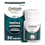 Centrum Vital+ Mentale Leistung, Hochwertiger Nährstoffkomplex für mentale Leistungsfähigkeit2 & Zellregeneration3, Bacopa, Phosphatidylserin & -cholin, Jod, Vitamin B6, Vitamin B12, 30 Kapseln
