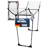 STAHLMANN ® Wäscheständer [18M Trockenfläche ] - Flügelwäscheständer [Made IN EU] 1,05 M Flügel ideal für Lange Kleidungsstücke - Wäscheständer platzsparend