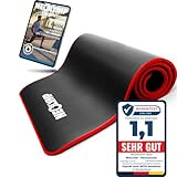 NEOLYMP extra Dicke und rutschfeste Fitnessmatte mit Fitness E-Book und Tragegurt - Pilatesmatte, Yoga Matte, Sportmatte, Gymnastikmatte, Trainingsmatte