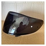 Generisch Helmvisierlinse, Motorrad-Helm-Visier-kompatibel mit SH-OEI X14 Z7 CWR1 RF1200 Xspirit. Nxr. Ca-SCO Moto Visor Shield Anti Aufbilden Capacete Accessoires Windschutzscheibe.(Deep Smoke)