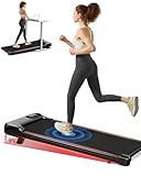 Walking Pad mit Steigung 1-8KM/H, Laufband mit Steigung für Zuhause und Dreifacher Dämpfung und Leisem 2,5PS Motor, Laufband Schreibtisch Max. Belastung 136KG