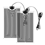 CJBIN 2 Pcs Heizmatte Terrarium, 14W Heizmatte Mit Thermostat mit Temperaturregelung, Verstellbares Heizkissen für Reptilien, für Reptilien,Schlangen,Eidechsen, Aquarienheizkissen (28 * 15cm)