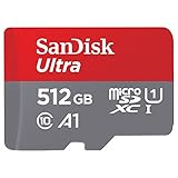 SanDisk Ultra Android microSDXC UHS-I Speicherkarte 512 GB + Adapter (Für Smartphones und Tablets, A1, Class 10, U1, Full HD-Videos, bis zu 150 MB/s Lesegeschwindigkeit)