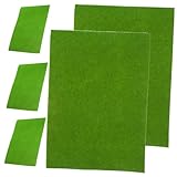 POPETPOP 5St Mit Nylon beflocktes Gras Rasenteppiche im Freien Rasen im Freien Miniaturgras Modell Rasen Grasmatte Rasenband robuste Rasenmatte Zuschneidbarer Kunstrasen Plastik Light Green