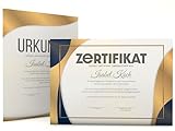 Urkundenpapier 'GOLDEN CIRCLE' | beidseitig mit 2 Designs | für Urkunden, Zertifikate | DIN A4 190g/qm | kostenlose Druckvorlagen | modernes Design | Blanko Urkunde (10)