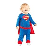 Amscan - Baby-Kostüm Superman, Strampelanzug, Umhang, Super Heroes, Comic, Motto-Party, Karneval
