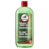 RL24 leovet - Teebaum Body Wash | Pferdeshampoo mit Teebaumöl | mindert Juckreiz & Scheuerneigung | Shampoo für Pferde | pflegt Haut & Haar | Pferdepflege | 1 x 500 ml Flasche