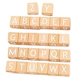 GALPADA 26 Stück Teiliges Pädagogisches Alphabet Lernspielzeug aus Bunten Großen Holzbausteinen mit Abgerundeten Kanten Leicht Sicher für Vorschule und Frühes Zahlenverständnis