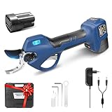 SWANSOFT PRU28 Akku Astschere, 28mm 16,8V 2+2Ah Gartenschere Leistungsstarke Elektrische Elektrogartenscheren Für Präzisen, Rosenschnitt und Weinreben,[Leicht Sicher, Einstiegsmodell Für Profis]