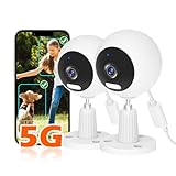 GUOANVISION Kamera Überwachungskamera Aussen/Innen, 5G WLAN Überwachung Außen, Hundekamera, Babyphone mit App IP65 Wasserdicht, 2-Wege-Audio, Auto-Zoom, SD &Cloud-Speicher