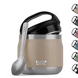 Campo Libre.® Thermobehälter für Essen, 400ml Edelstahl Thermobecher Essen mit Löffel, Warmhaltebehälter Essen, Mueslicup oder Babybrei Warmhaltebox, Thermo-Essensbehälter erhältlich in 6 Farben