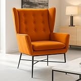 Ya-Home Ohrensessel Sessel Wohnzimmer, Modern Loungesessel mit Knopfverzierter Hoher Rückenlehne Rückenlehne Relaxsessel fürs Lesesessel Wohnzimmer, Schlafzimmer, Esszimmerstuhl, Arbeitszimmer
