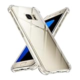 Xiltlly Hülle Durchsichtig für Samsung Galaxy S7 mit Stoßfest Schutzecken, Dünne Weiche Transparent Handyhülle Flexible TPU Protective Case Sturzfest Schutzhüllen (5.1 Zoll) - Clear